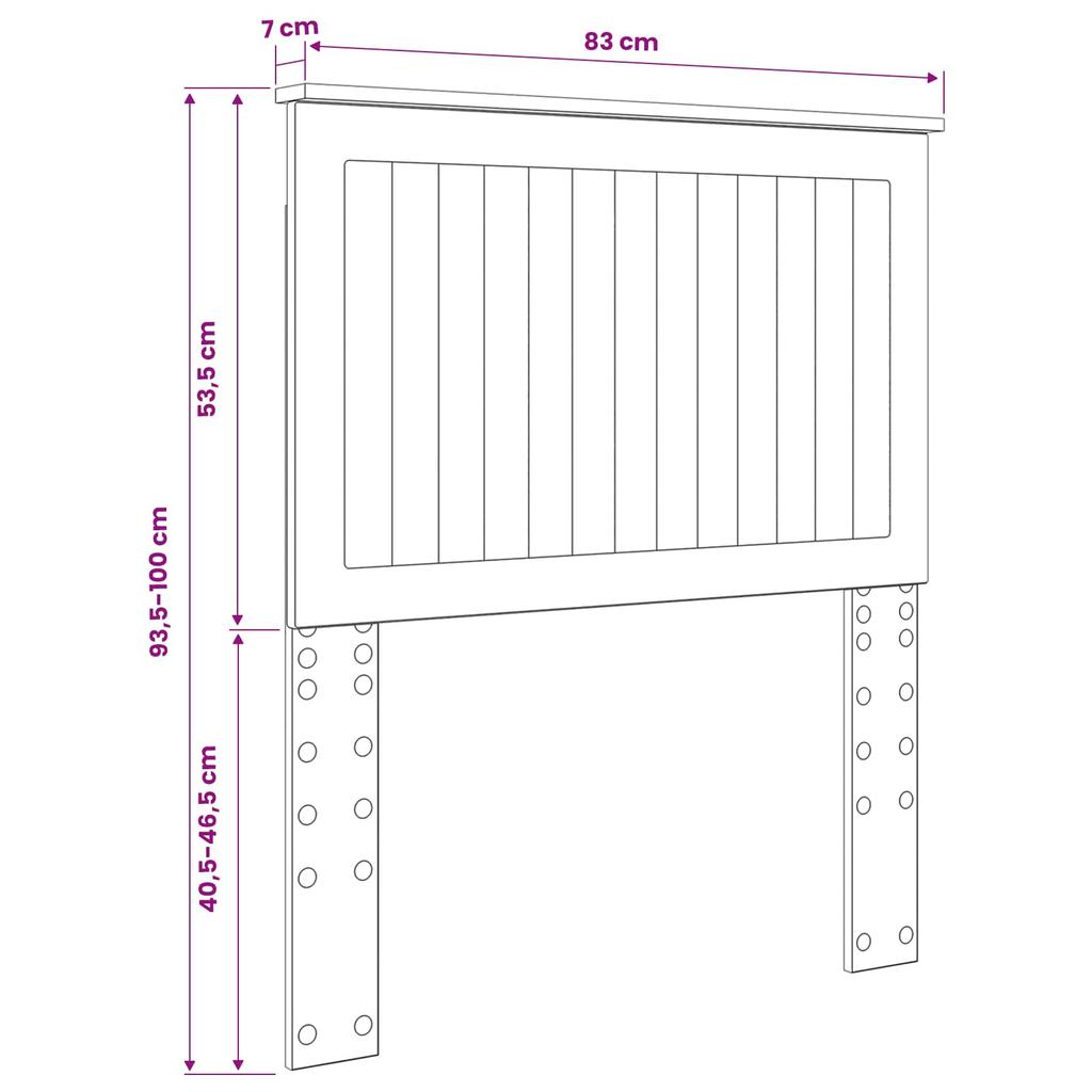 Headboard in White 80 cm Particleboard