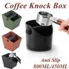 800ML/450ML Coffee Knock Box Anti Slip Coffee Dump Bin Bucket Espresso Grounds Container Home Cafe Waste Bin Coffee Accessories
