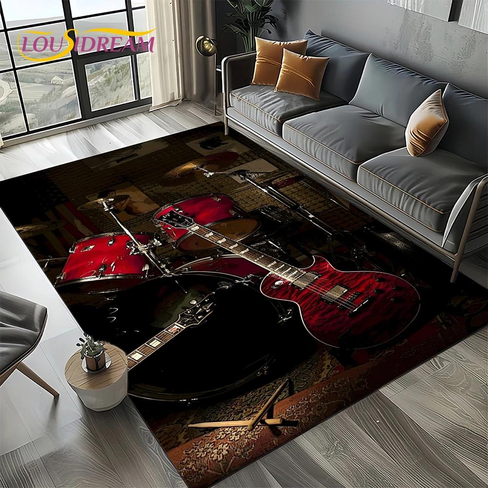 27 Style New Cymbal DW Drum Kit Drum Set Music Instruments Carpet Rug for Living Room Bedroom Home Sofa,Kids Non-slip Floor Mat