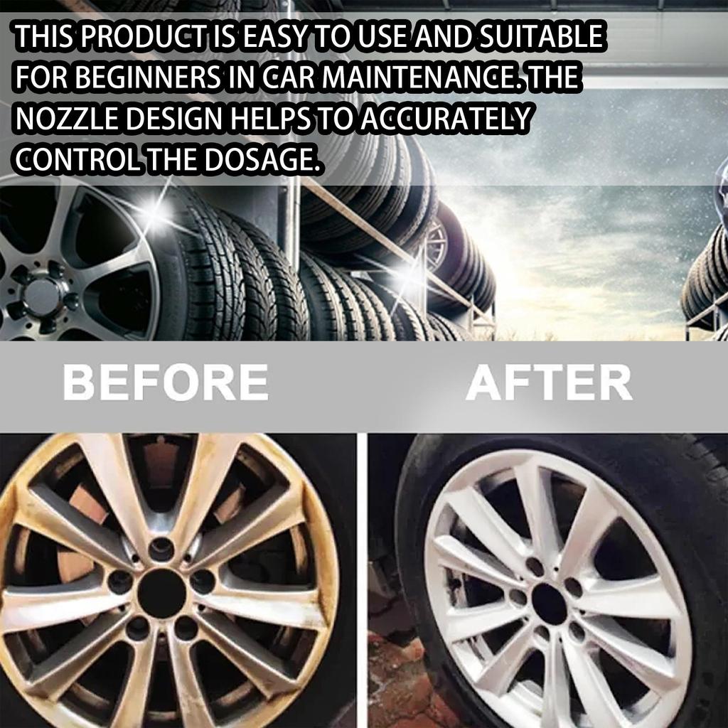 Homonth Car Tire Wheel Coating Agent Cleans Stains, Brightens Glazing, Long-lasting Maintenance of Tire Rims 1set