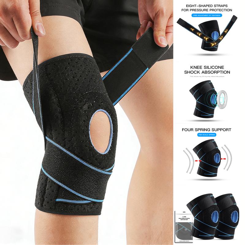Fitness Kneepad Bandage Pressurized Elastic Knee Pads Arthritis Joints Protector Sports Gear Volleyball Knee Brace Protector