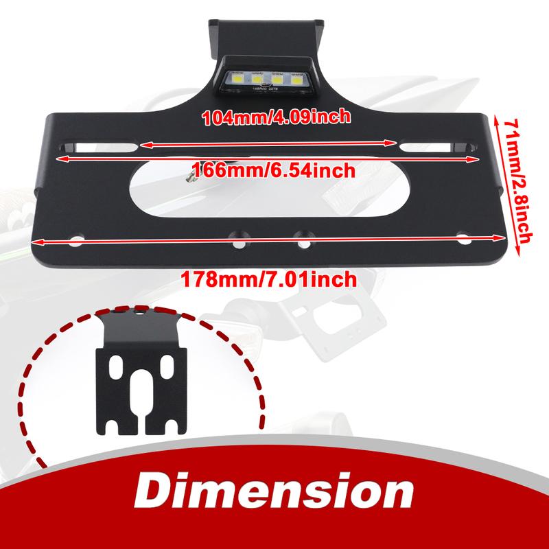 Fit For Kawasaki Ninja ZX-6R ZX6R 2009-2018 ZX-10R ZX10R 2008 License Plate Holder Bracket Rear Tail Tidy Fender Eliminator Kit