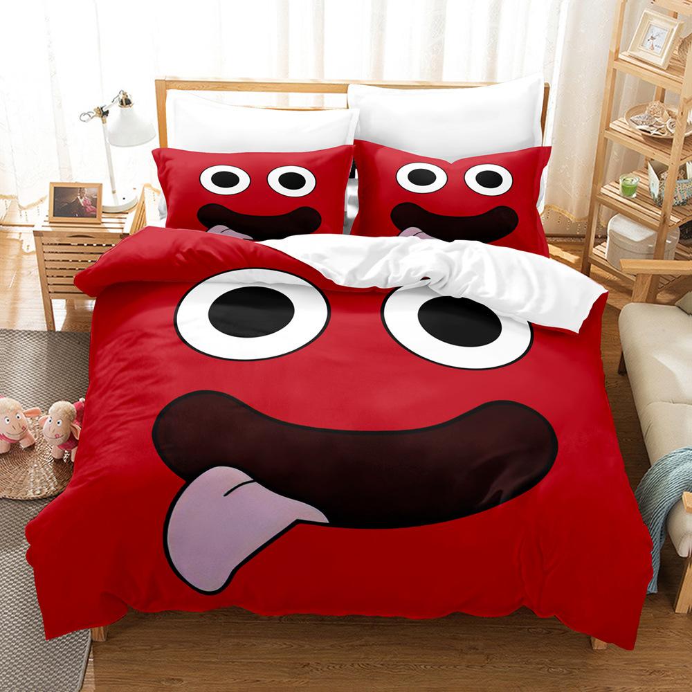 

Cartoon Quilt Cover Three-Piece 3D Digital Printing Bedding cover 90 * 190 and 50 * 75 * 1