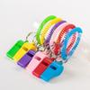 10Pcs Colorful Spring Wristband Whistle Plastic Referee Whistle Sport Whistle  Outdoor Survival