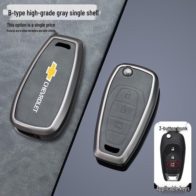 Премиальный чехол для ключей Chevrolet Cruze - Унисекс Защитный корпус с пряжкой Covoz