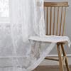 Spitzenvorhänge, Verdickte hochdichte transparente Vorhänge mit Blumenmuster, Wellenförmige Spitzen-Tüllvorhänge für Wohnzimmer, Schlafzimmer, Balkon, Weiches Licht