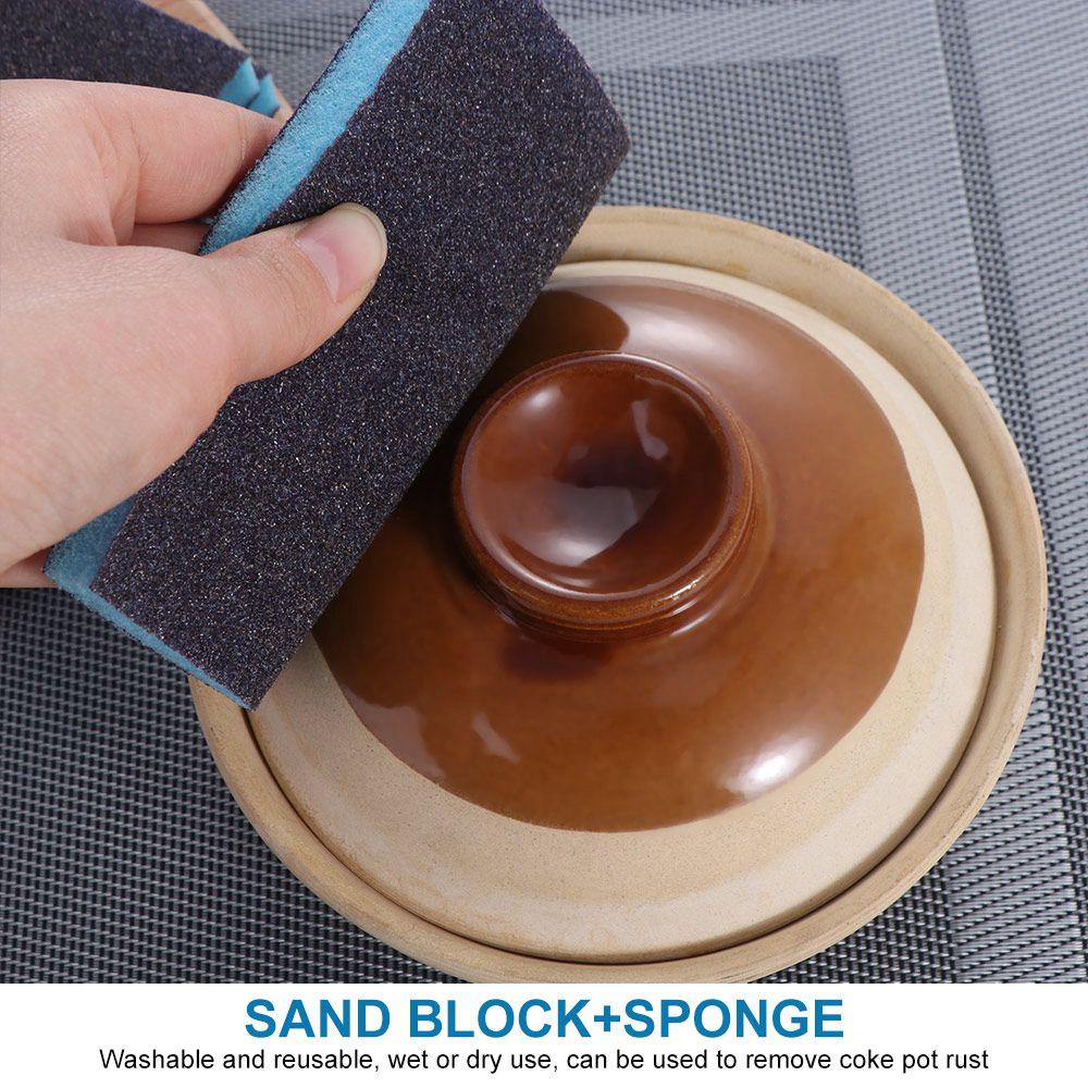5pcs Washable Grit Sanding Sponge Polishing Pad Abrasive Sponge  Metal Wood Polishing