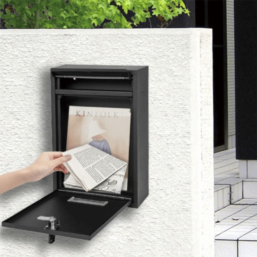 Iron Tinplate Letter Boxes Safe Locking Large Mail Drop Box Metal Email Suggestion Box  Front Door