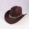 1Women's Sparkling Rhinestone Decorated Cowboy Hat Western Style Sequin Rhinestone Cowboy Hat Suitable for Parties and Daily Use