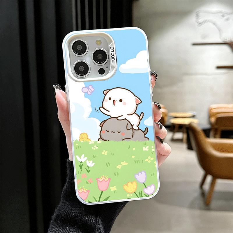 Cartoon Cute Peach Goma Shockproof Phone Case for iPhone 17 Air 16 16E 15 Pro Max 14 Plus 13 Mini 12 Back Cover Anti Fall Fundas
