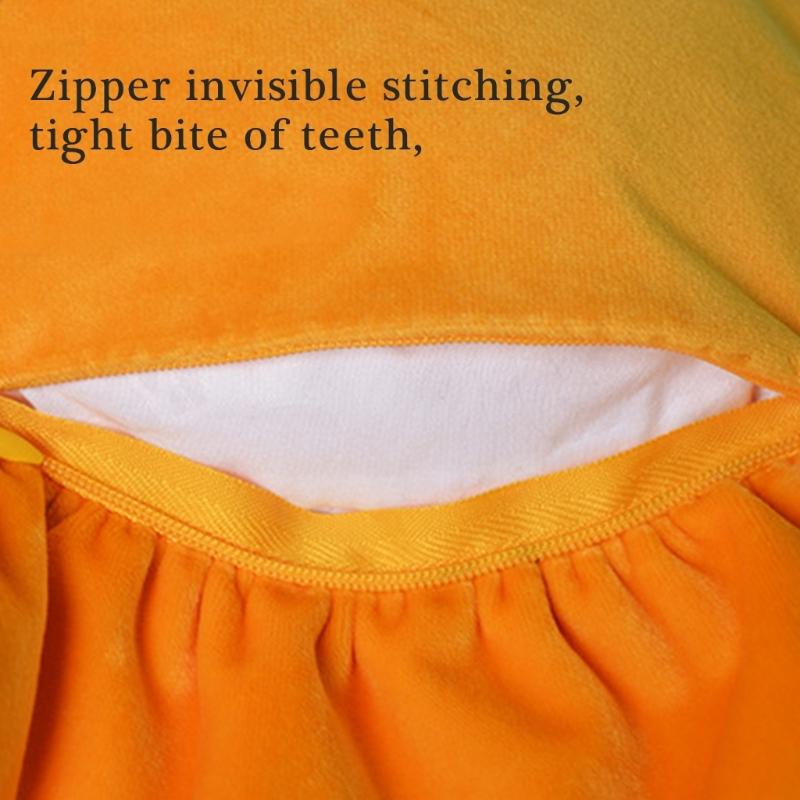 17.7In/19.7in Pillowcase Square Ruffled Pillow Sham Velvet Wrinkle Resistant Zippered Sofa Bedroom Decoration