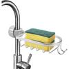 Sponge Rack - Kitchen Storage, No-Drill Sink Kitchen Sponge, Bathroom Soap Rack -