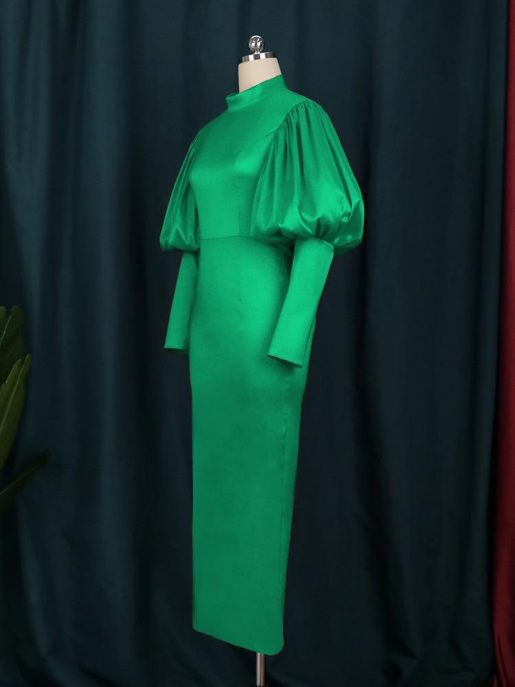 Dámské Maxi šaty Dlouhé Lucernové šaty Vánoční Vysoký límec Bodycon Lesklý Slavnostní příležitost Africké šaty Narozeninová událost