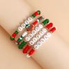 Stylish Bracelet Set for Women Christmas Celebrating Letters Wrist Chains Y2K  Exquisite Beaded Bangle Charm