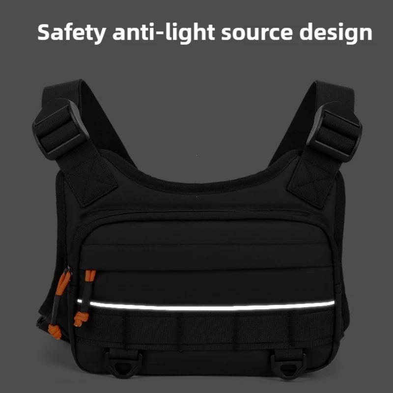 Oxford-Gewebe Wasserdichte Laufweste Tasche Sportweste Tasche Leichte Multifunktionale Brusttasche Militärische Taktische Rucksäcke