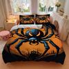 3pcs Spider Web Duvet Cover Set - Includes 1 Duvet Cover and 2 Pillowcases, No Quilt Core, All-Season Home Decor Yy251111025