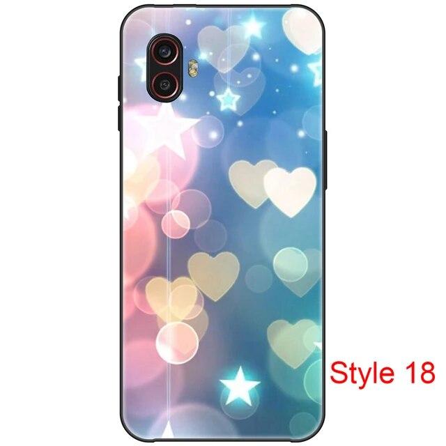 

Чехол для Samsung Galaxy XCover 6 Pro 6,6 дюйма, черный чехол, черный мягкий чехол из ТПУ с милыми животными, противоскользящий, полная защита, бампер SM-G736U XCover6 Pro-Style 18