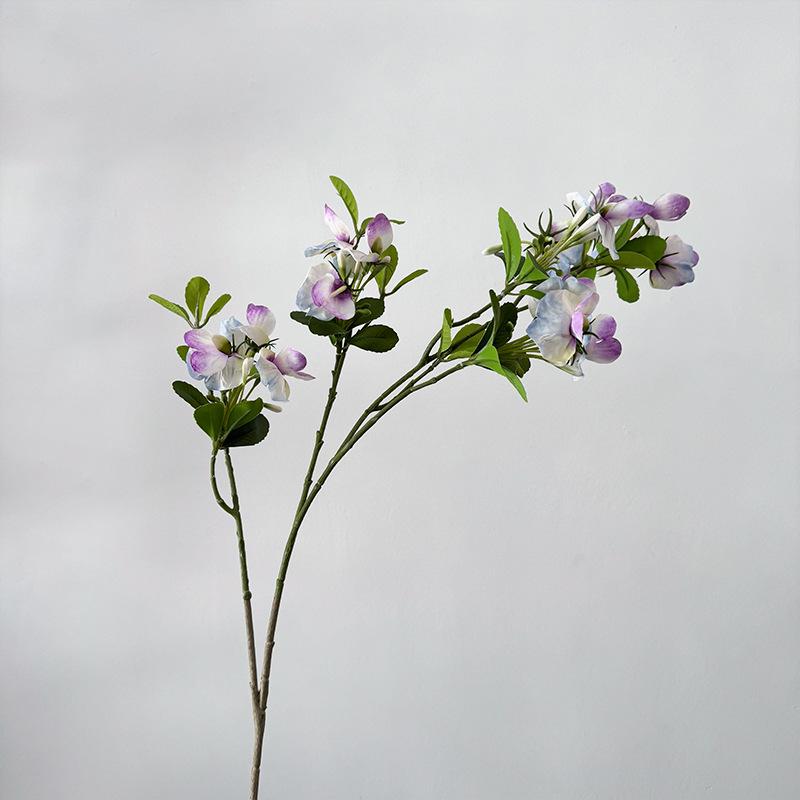 Pea Flower Scented Silk Faux Flowers for High-Class Living Room Decor & Photography Props