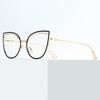 Trendy Color Changing Glasses, Anti Blue Light Glasses, Women's Fashionable Flat Light Glasses, Cat's Eye Frames
