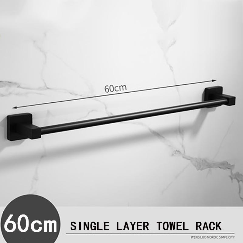 

WJNMONE Черный крючок для халата Вешалка для полотенец Барная стойка Полка для держателя бумажных салфеток Набор принадлежностей для ванной Аксессуары для ванной Zotobon