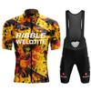 2026 New Graffiti Cycling Jersey Set Summer Cycling Clothing MTB Bike Clothes Uniform Maillot Ropa Ciclismo Man Cycling Bicycle Suit