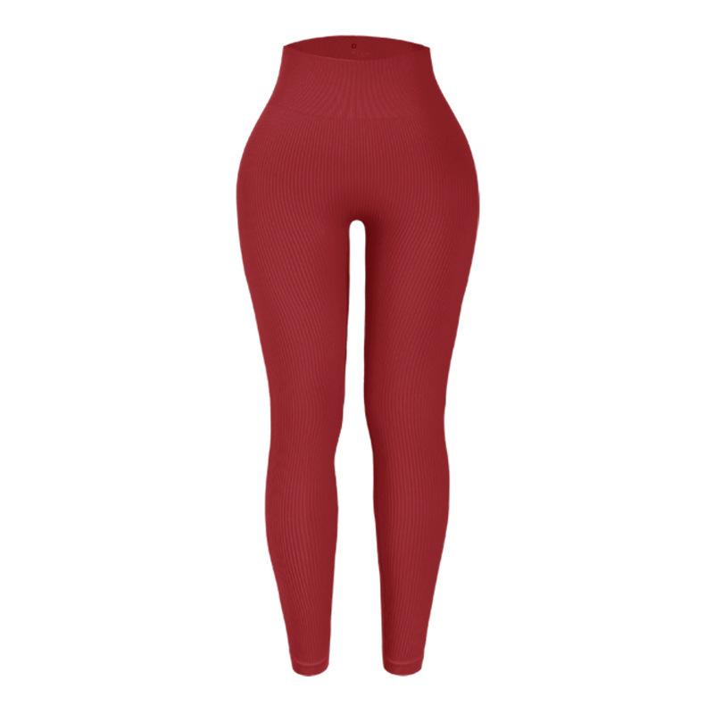 Threaded Peach Hip High Waist Quick Drying Seamless Breathable Abdominal Compression Tight Fit Fitness Pants Yoga Pants For Women
