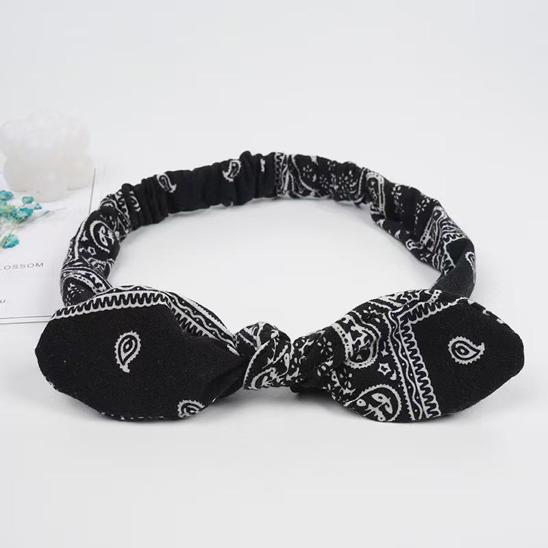 Ethnic Style Knotted Rabbit Ears Elastic Sport Headband