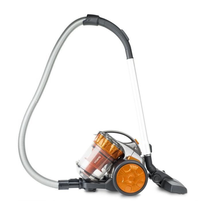 Aspirateur Multicyclonique Sans Sac HKOENIG STC60 Compact + - Tube Télescopique En Aluminium - Classe A