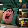 Funny Funny Characters Pillow Case Silky elegant Comfort Sofa Bed  Invisible zipper Beach pillowcase