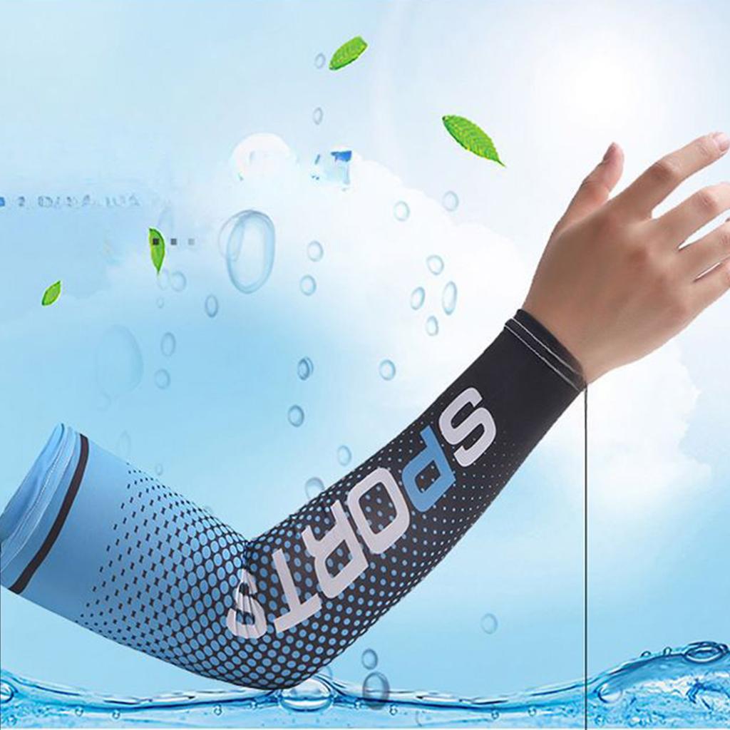 Ice Silk Arm Sleeves Cooling Sports Sleeves Arm Cover Compression Sleeves Sun Protections Arm Sleeves Cycling Sleeves