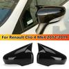 For Renault Clio 4 MK4/Captur/Zoe 2012- ABS Car Rearview Side Mirror Cover Wing Cap Exterior Door Trim Adhesive Sticker