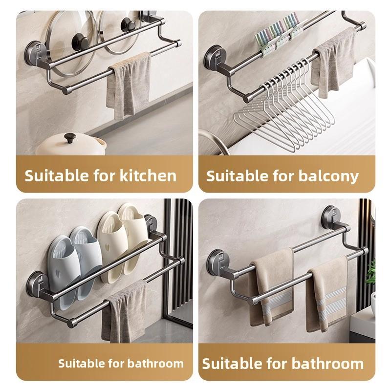 Bathroom Suction Cups Bathroom Towels Non-punching Wall-mounted Shelves
