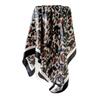 New leopard-print silk scarf, 90cm square, shawl, headscarf, faux silk satin scarf