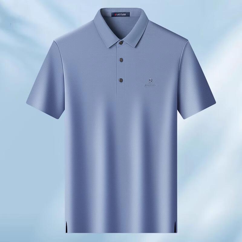 MONTAGUT Men s Silk Blend Jacquard Polo Shirt 3XL