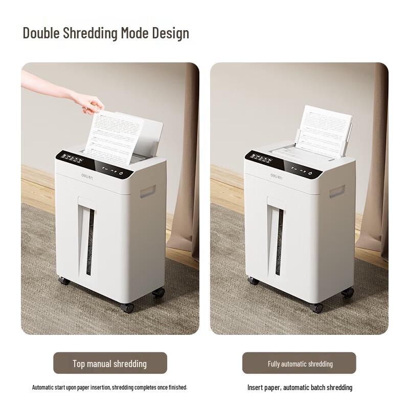 

Deli 60-Sheet Auto-Feed Micro-Cut Paper Shredder CN plug (adapter included)