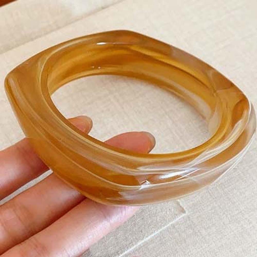 Translucent Acrylic Bracelets Gradient Chunky Cuffs Wrist Jewelry Resin Bangles Summer Beach