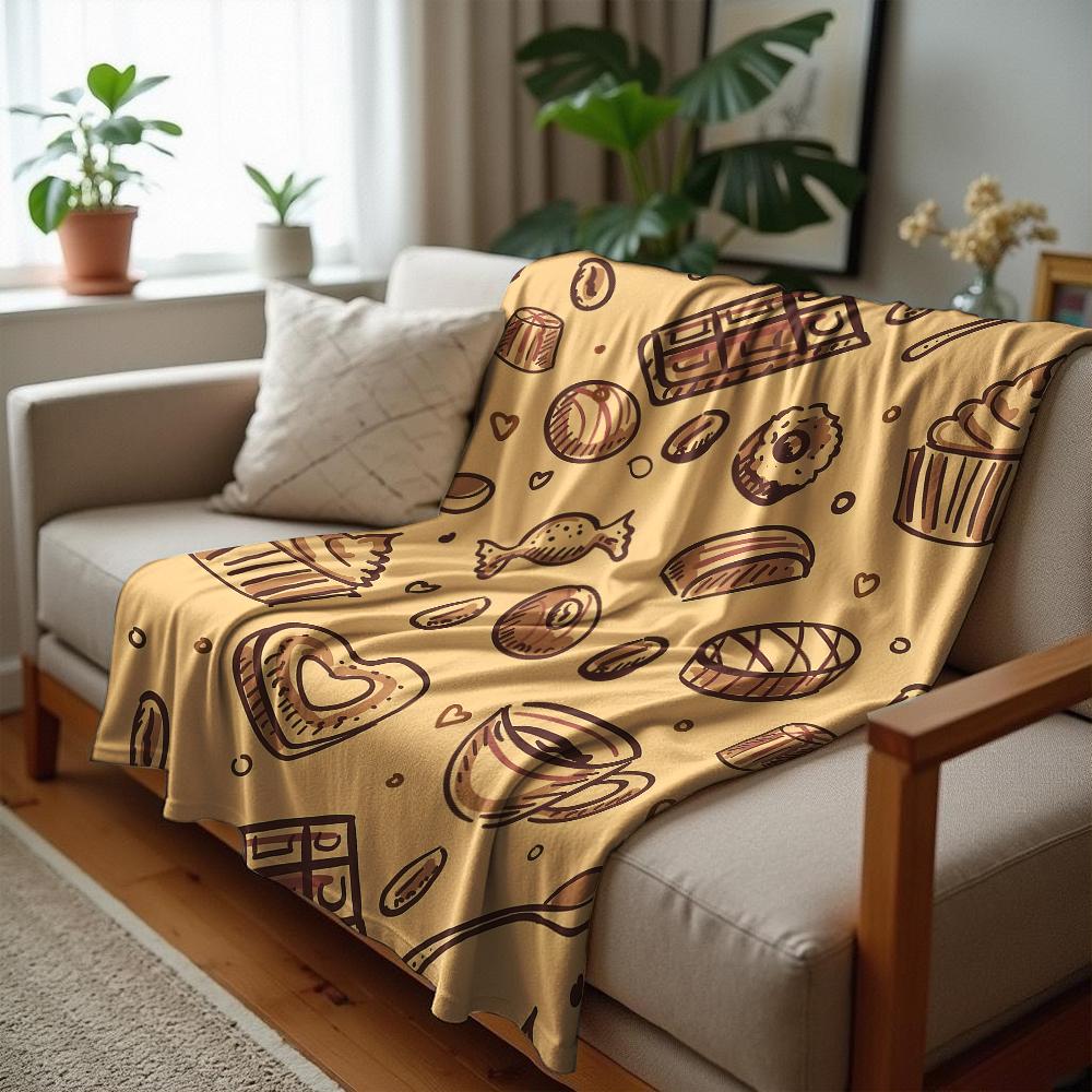 Vintage Brush Stroke Leopard Cartoon Anime Print Flannel Blanket Soft Warm Throw for Kids Bedroom Sofa Christmas Office Car