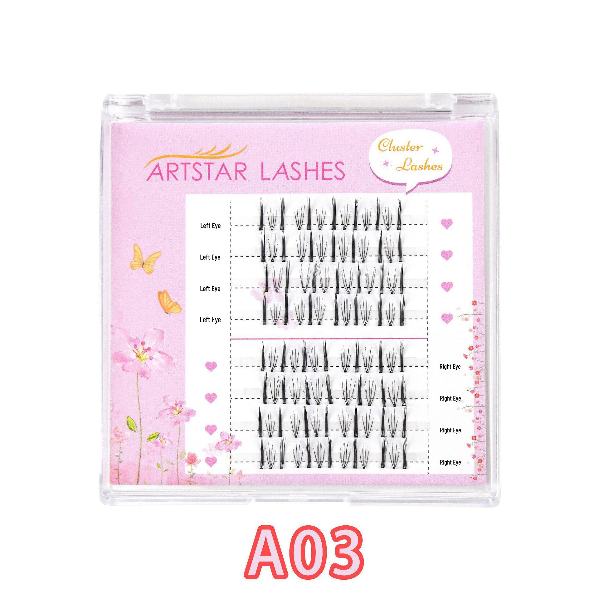 

Sunflower Natural Thick Airy Curled False Eyelashes - Lazy Three-Step U-Shaped Design