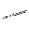 Piccolo Instrument White Copper Nickel Plated C Key Piccolo Flute for Beginners Students with Hard Case Cleaning Rod Cloth and Gloves