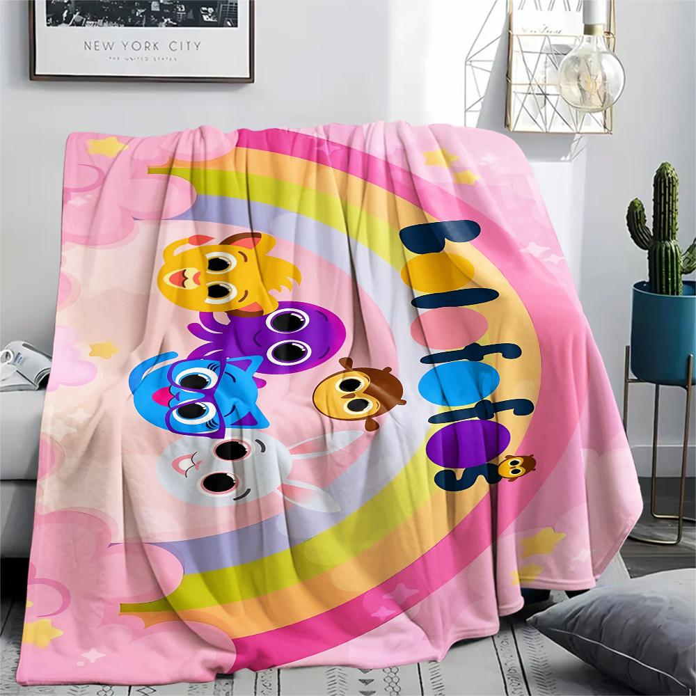 Bolofofos characters Print Flannel Blanket,High quality Comfortable for All Seasons,Home Decor,Warmth and Comfort,Perfect for Christmas Gifts