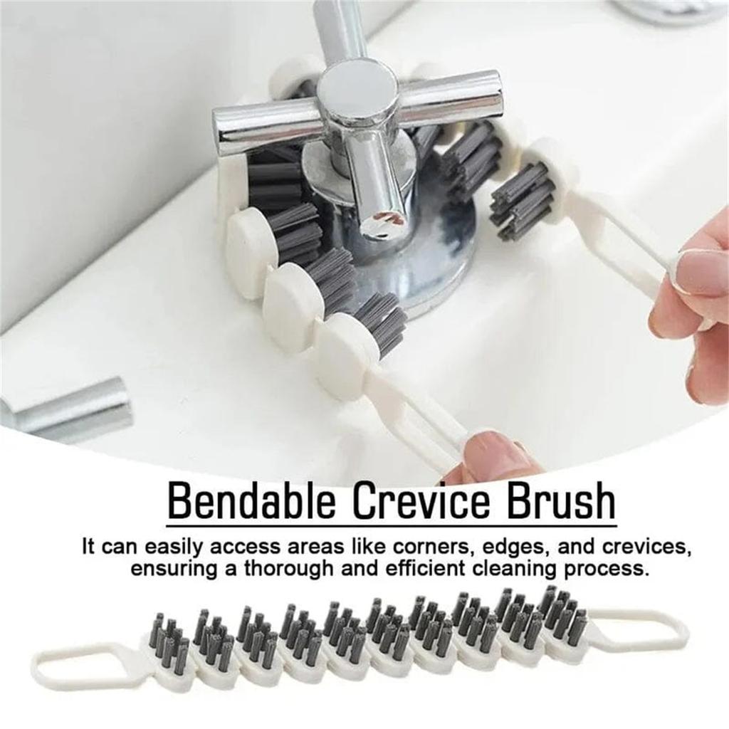 Bended Multifunctional Cleaning Brush, Flexible Cleaning Tool, Dead Corners Crevice Cleaning Brush For Kitchen Bathroom Use