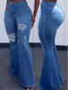 Women's High-Waisted Elastic Jeans: European and American Style, Plus Size Available