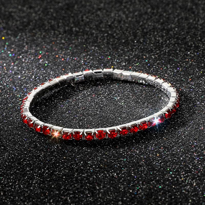 Jewelry Full Diamond Single Row Elastic Bracelet Bridal Versatile Rhinestone Bracelet Claw Chain Diamond Bracelet