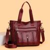 Bolso de hombro de gran capacidad para mujer, bolso de mano de PU, bolso de mano