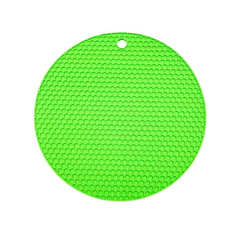 

Silicone Insulated Household Table Mat - Waterproof, Non-slip, Easy To Clean, Honeycomb-shaped Thickened Table Mat зелений