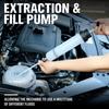 Biloljevätskeutsug Automatisk luftpump påfyllning av spruta Flasköverföring Automotive Bränsleutsug Handpump Dispenser Verktyg 200cc