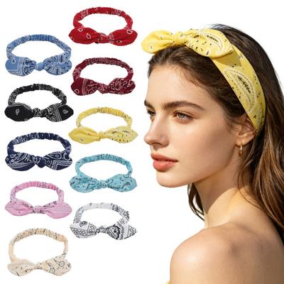 Elastic Headband Rabbit Knot Ear Hair Wrap Design Elastic Comfortable Secure Fit