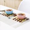 1pc Bamboo Placemats Heat-Resistant Place Mats Dinner Table Mats Trivets Dishes Pad for Kitchen Table
