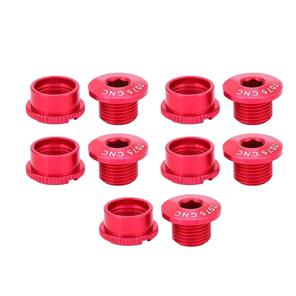 Bikes Road Chainwheel Screws & Nut Parts for Single Dental Plate Black