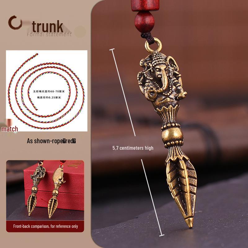 Ορείχαλκινο Κρεμαστό Ελέφαντας Βάτζρα: Unisex φυλαχτό & Κοσμήματα Benmingnian Τάση